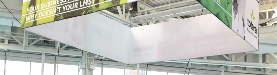 5 reasons to consider a hanging banner for your next exhibition
